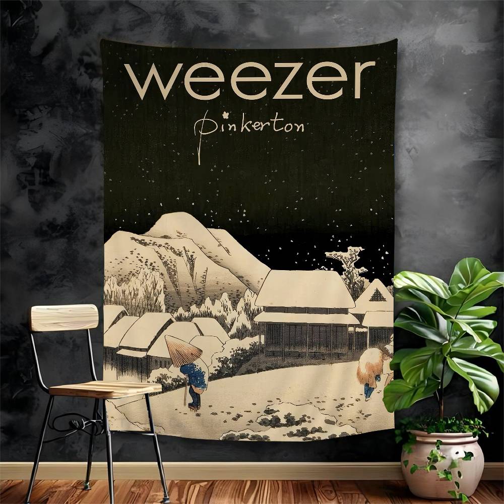 Weezer Music Band DIY Wall Tapestry Hanging Tarot Hippie Wall Rugs Dorm INS Home Decor
