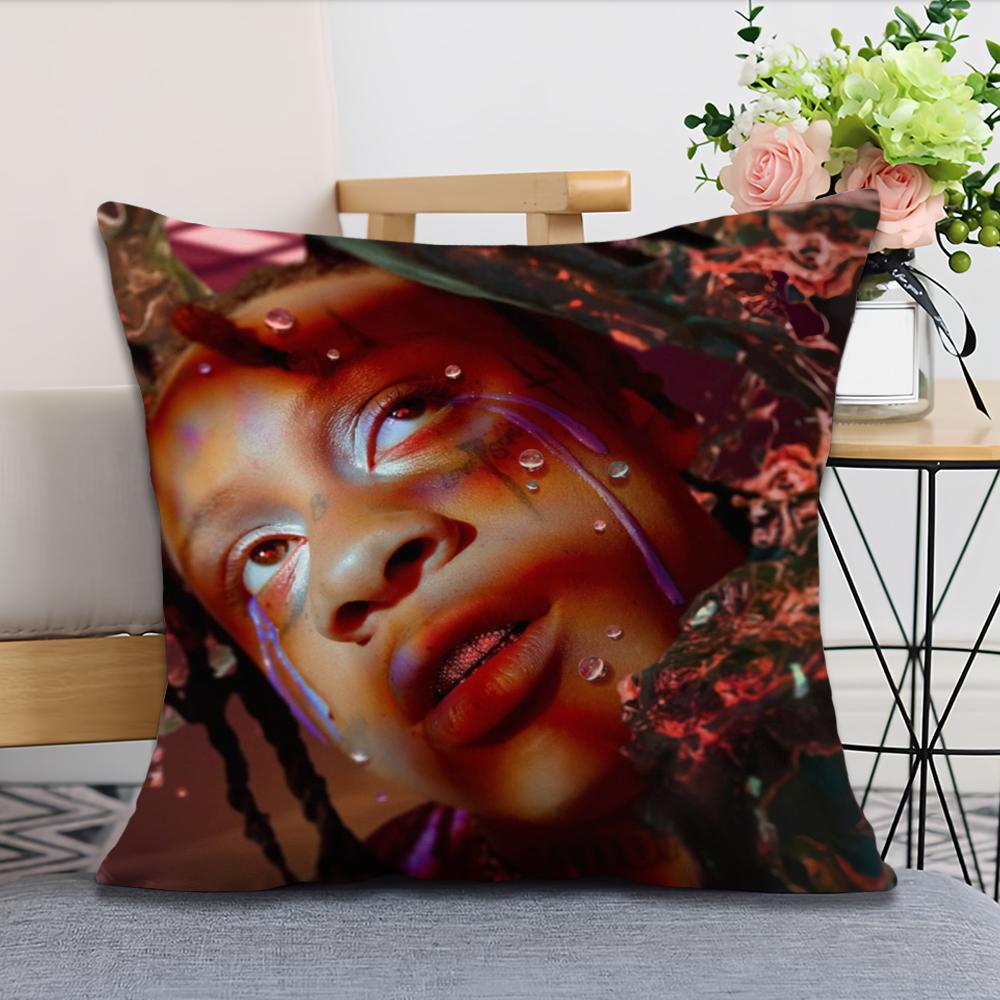 Rapper T-Trippie R-Redd 1400 Miss The Rag For Bedroom Car Coffee Shop Room and Living Room Sofa Decorative Pillow Cover Case