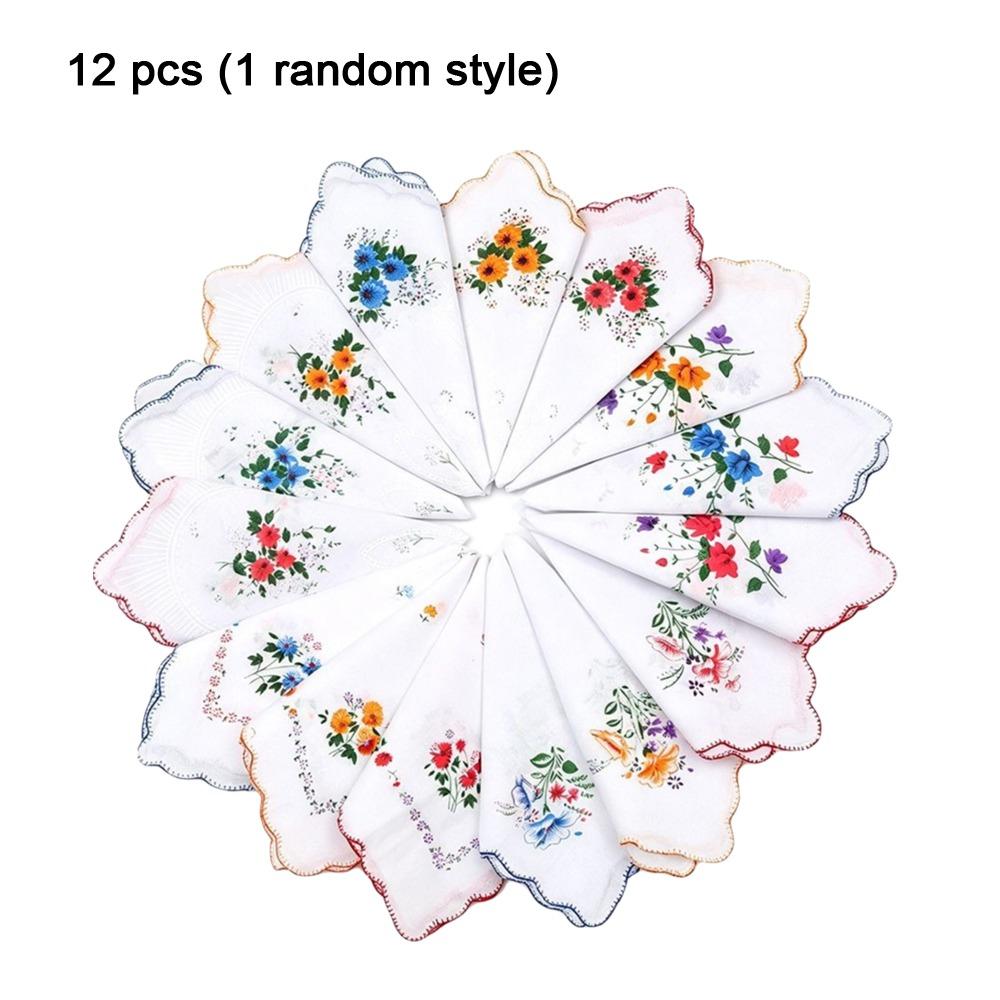 12 Pack Cotton Handkerchiefs Pure Cotton Pure Cotton Handkerchiefs Wedding Supplies
