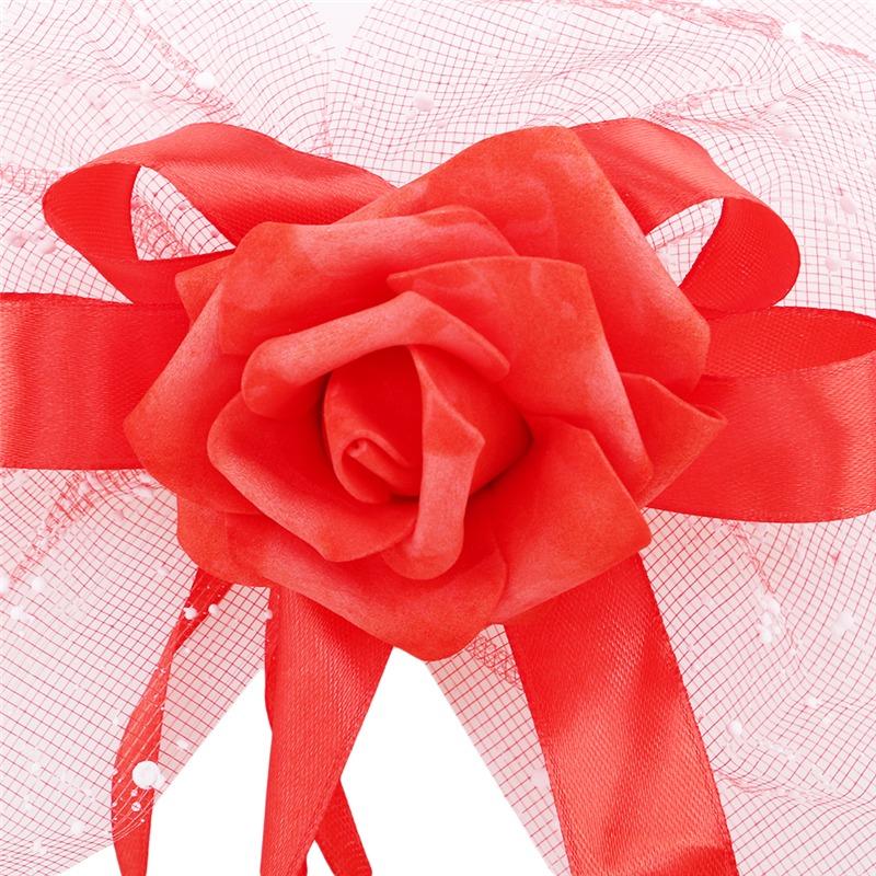 Wedding Car Door Handle Flowers DIY Artificial Cars Rearview Mirror Bouquet Flower Bowknot Ribbon Decors Automotive Accessories