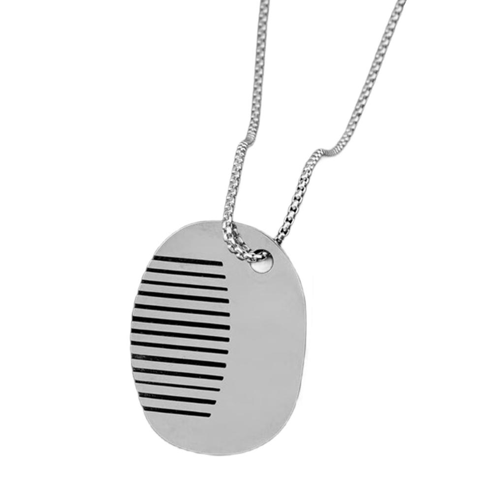 Small Comb Pendant Necklace Statement Necklace Stainless Steel Chain Necklace for Casual Outfits and Special Event
