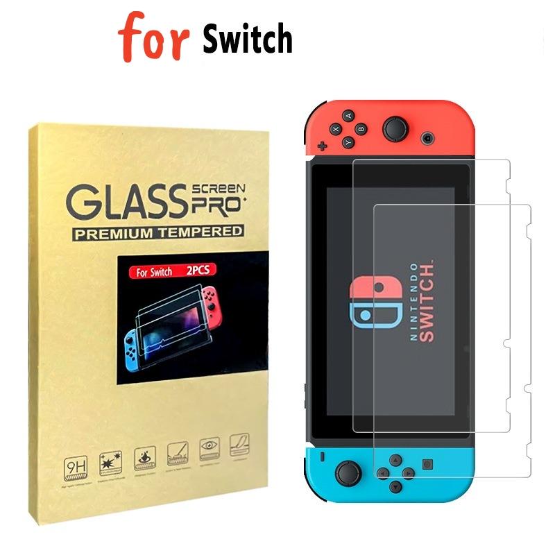 2er-Pack Displayschutzfolie aus gehärtetem Glas – HD Kratzfeste Folie für Nintendo Switch Lite / Switch 2 / Switch OLED