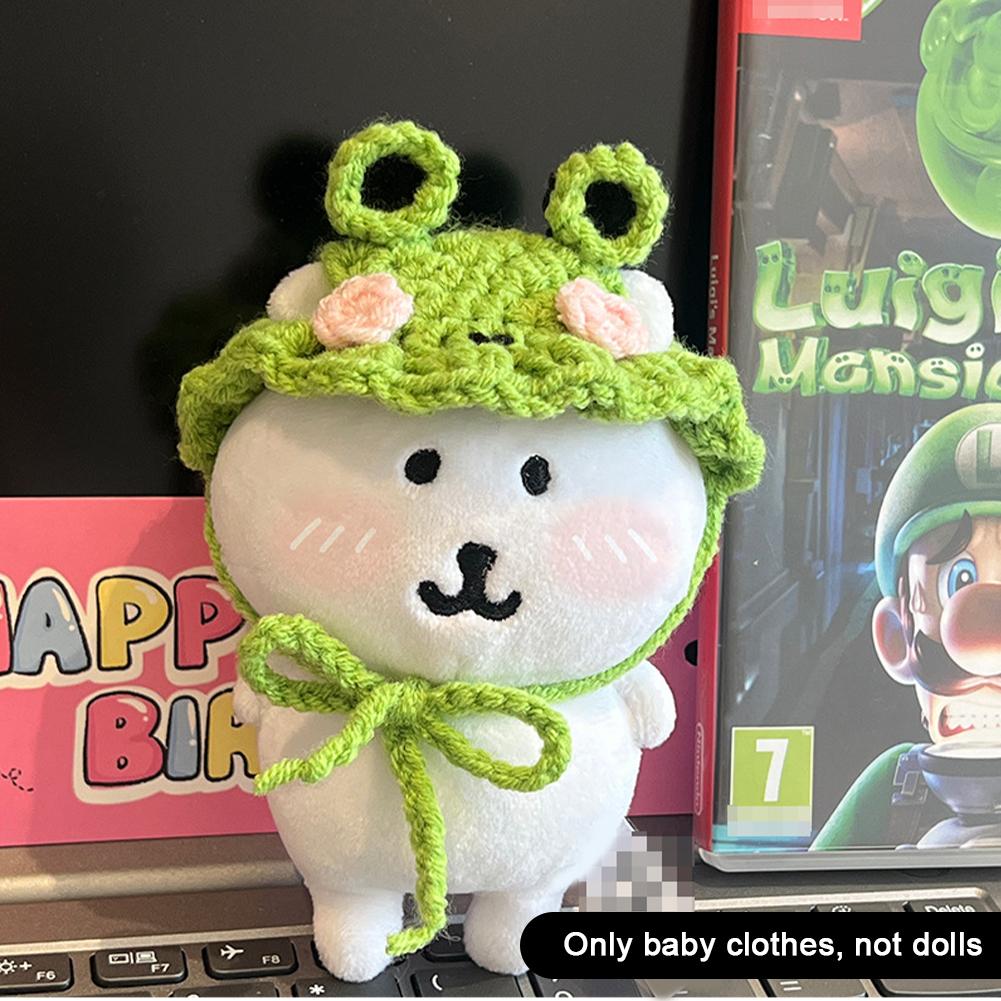 For 13cm Joke Bear Doll Clothes Fashion Clothes Hat Doll Clothes Color Match Triangular Scarf Dolls Accessories Cute Decoration Little Clothes