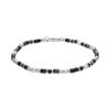 Bracelet - LUXENTER - Hayo - Cloudy Grey Quartz - Rhodium Finish - 19 Cm