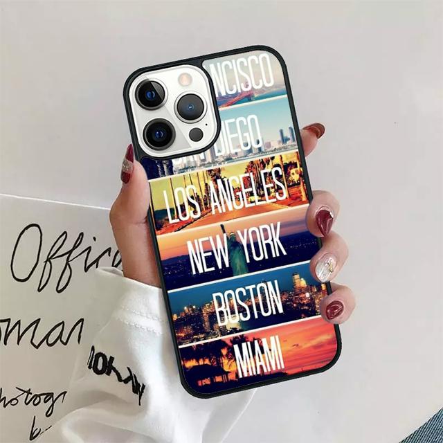 NEW YORK AMERICAN CITY Coque Shell For iPhone 17 Air 15 16e 14 13 12 Pro Max 11 Pro Max Plus Phone Case Cover