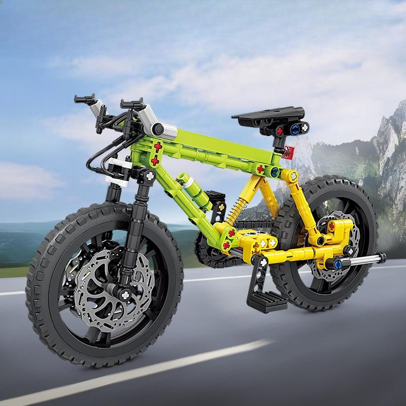 1PACK Mechanical Engineer Jason Mountain Bike Assembling Model Boy Assembling Building Block Toy