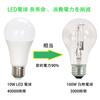 Dimmable LED Light Bulb, 100W Equivalent, Daylight White, 100V, 10W Power Consumption, E26 Base, Wide Beam Angle, Suitable for Hallways, Toilets,