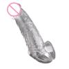 Reusable Penis Sleeve Extender Cock Rings Delay Ejaculation Penis Condoms Dick Silicone Glans Cover Enlargement Sex Toys for Men