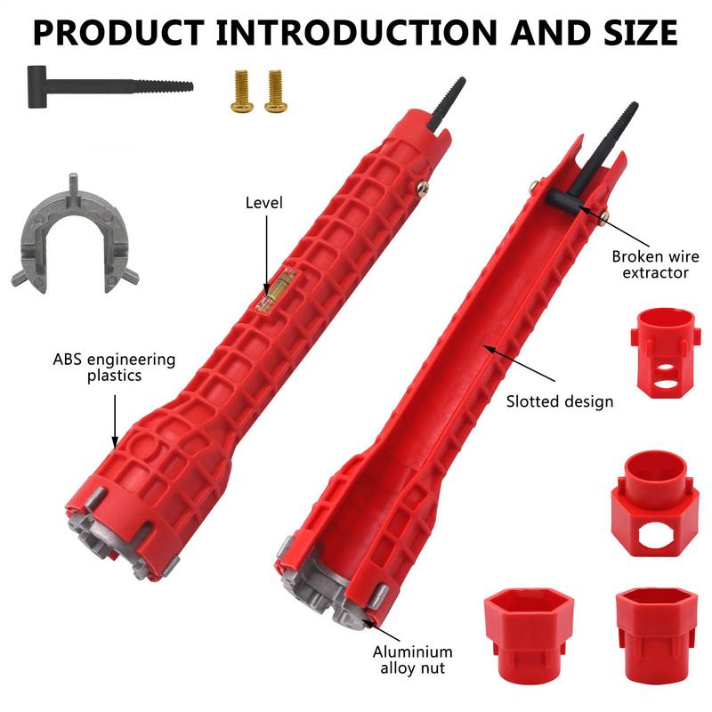Multi Function Sink Wrench Plumbing Repair Tool Multifunctional Sanitary Wrench Pelvic Floor Leading Sleeve For Toilet Bowl Sink