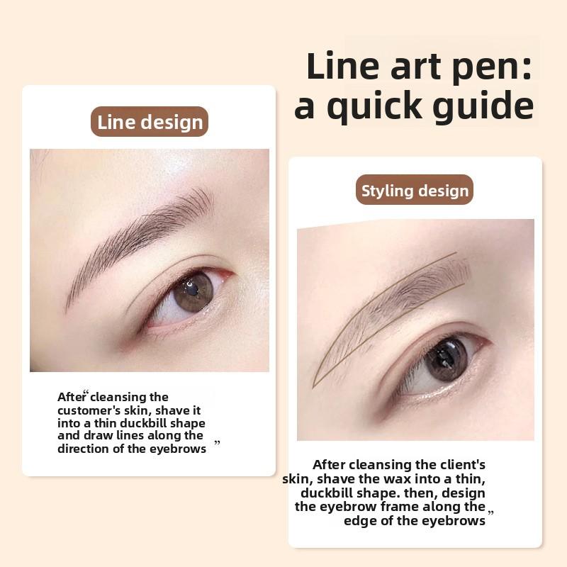 Eyebrow Tattoo positioning pencil, Wild Eyebrow line design pen, hard core, waterproof and sweat-proof, special for makeup artists