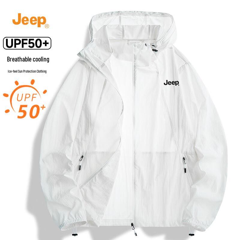 JEEP Men s Ice Silk Hooded UV Protection Jacket XL