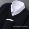 Men's Pure Wool V-Neck Sweater - Loose Fit, Plus Size, Cashmere Blend, Autumn/Winter Collection