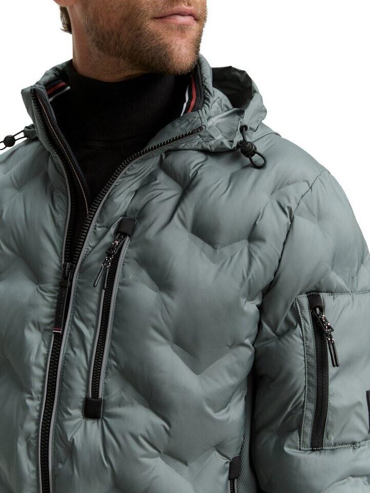 Winter Jacket Tom Tailor Hybrid Quilted Jacket with Detachable Hood Washed Jasper Green