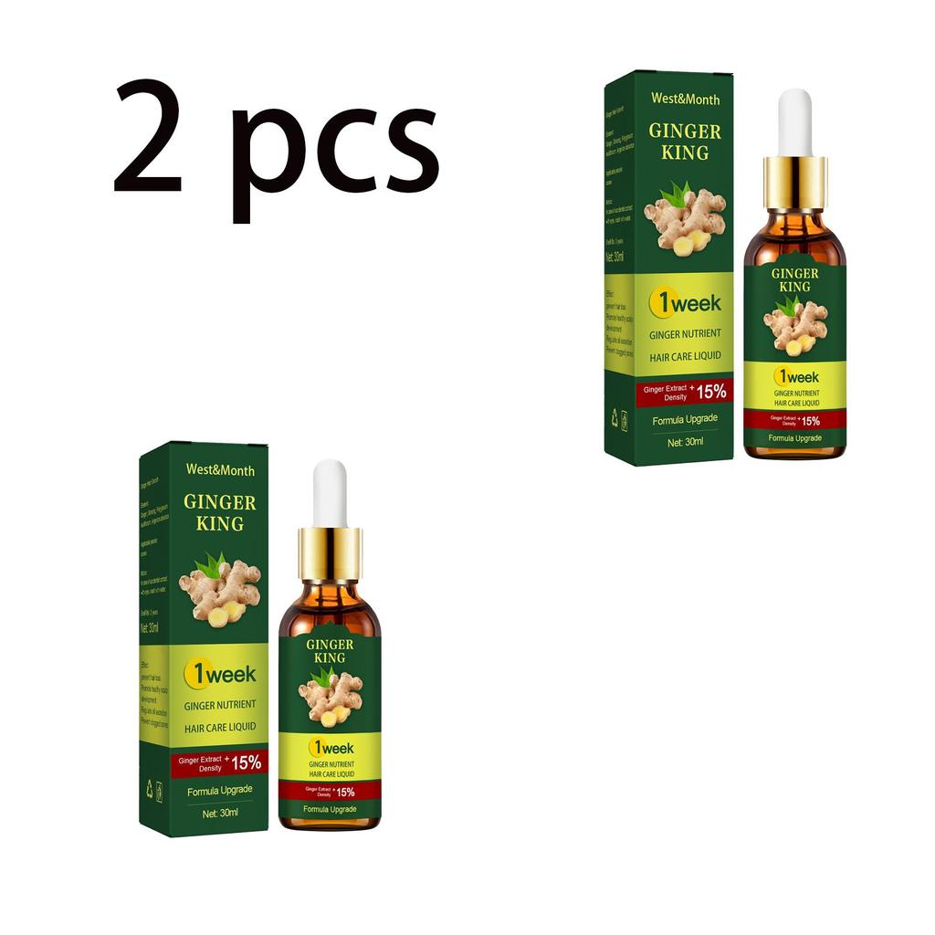 West&Month Ginger Hair Essence 30ml Thickening Hair Growth Serum Strengthens hair, repairs damage, reduces dandruff, improves frizz and dryness