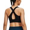 Under Armour Solid Cross-Back Medium Support Sports Bra Women underwear Black 1377916-001
