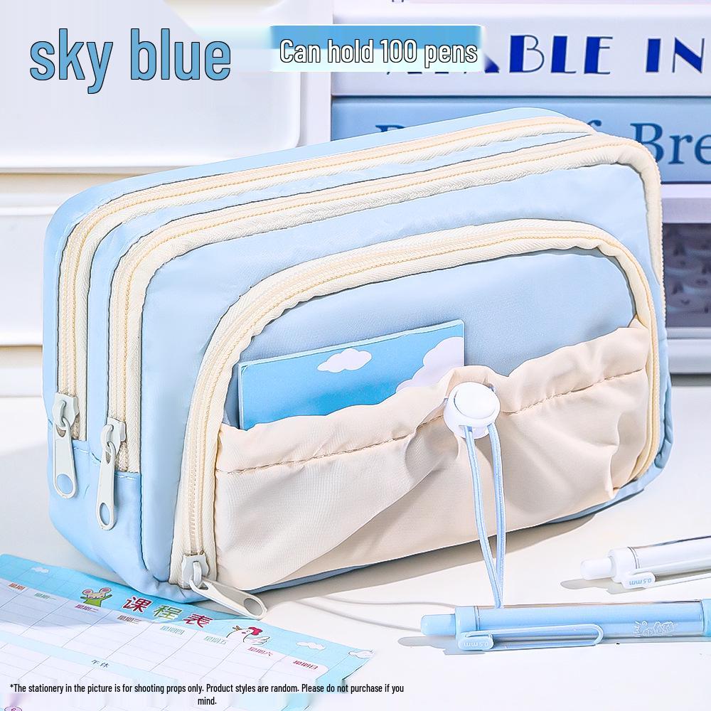 Japanese-Style Multi-Functional Drawstring Pencil Case for Junior High School Girls