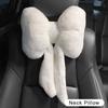 Lovely Bowknot Car Headrest Pillow Plush Neck Protector Cushion Auto Seat Head Support Lumbar Rest for Automobiles
