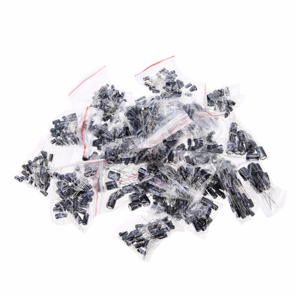 900pcs 30 Values 0.1uF ~ 1000uF Electrolytic Capacitors Assortment Kits