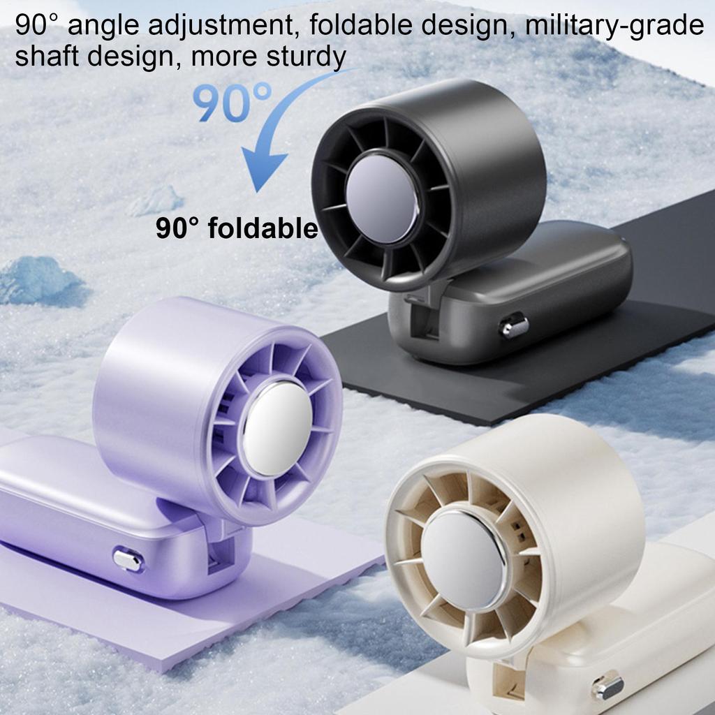 Portable Handheld Fan Personal Small Fan LED Display Lightweight Foldable Cooling Device With Adjustable Speeds For Hot Weather