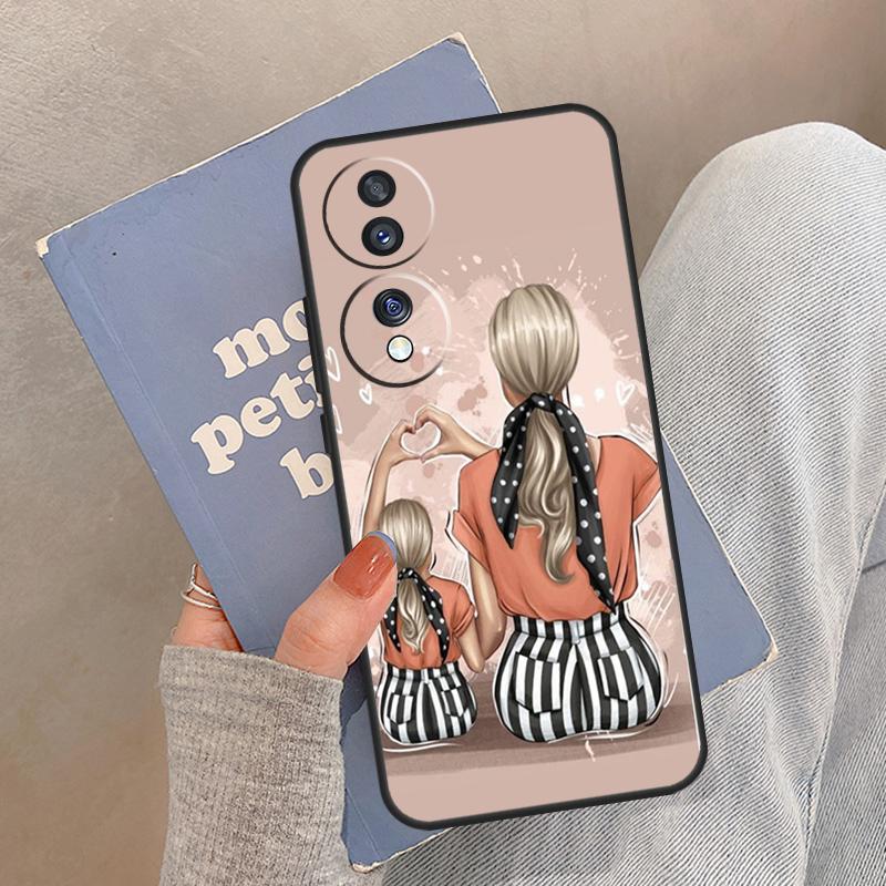 

Black Brown Hair Baby Mom Girl Son Case For Honor Magic 8 Pro 5 6 7 Lite Cover For Honor 200 400 90 70 50 X8a X8b X9a X9b X9c Honor 400