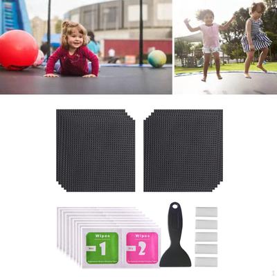 Trampoline Repair Patch, 4"x 4" Accessories, Rounded Corner Fixing Durable Net Tool for
