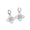 Flower Electroplated Water Droplets Small Fresh Horse Eye Zircon Earrings Silver Needle Light Luxury Bridal Stud Earrings Earrings Women Shine