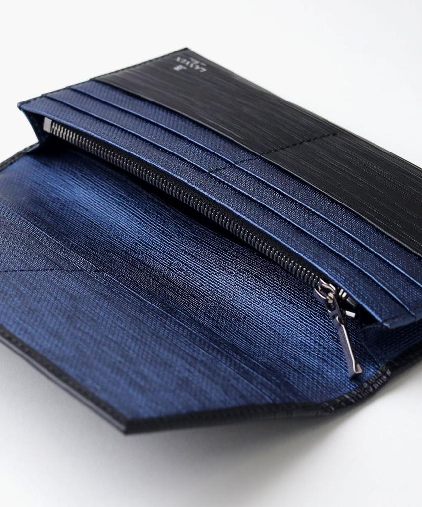 Lanvin en Bleu Men's Adonis Accessories Long Flap Wallet, Black