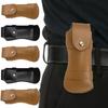 Holster Leather Sheath Holder Fold Knife Tool Flashlight Case Camp Outdoor Carry Belt Loop Case