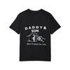White T Shirt Daddy and Son Best Friend for Life Graphic Print Casual Wear for Men