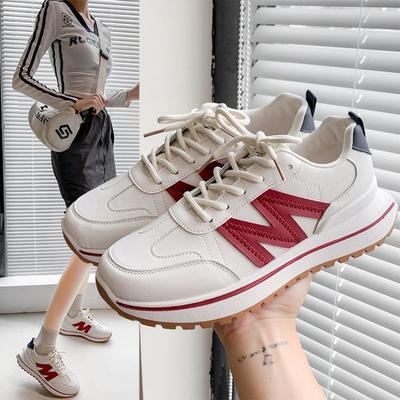 Herbst- und Winterschuhe für Damen, Damen-Sneaker, Weiße Sneaker, Low-Top mit runder Zehenpartie, Schnürschuhe, Freizeitschuhe