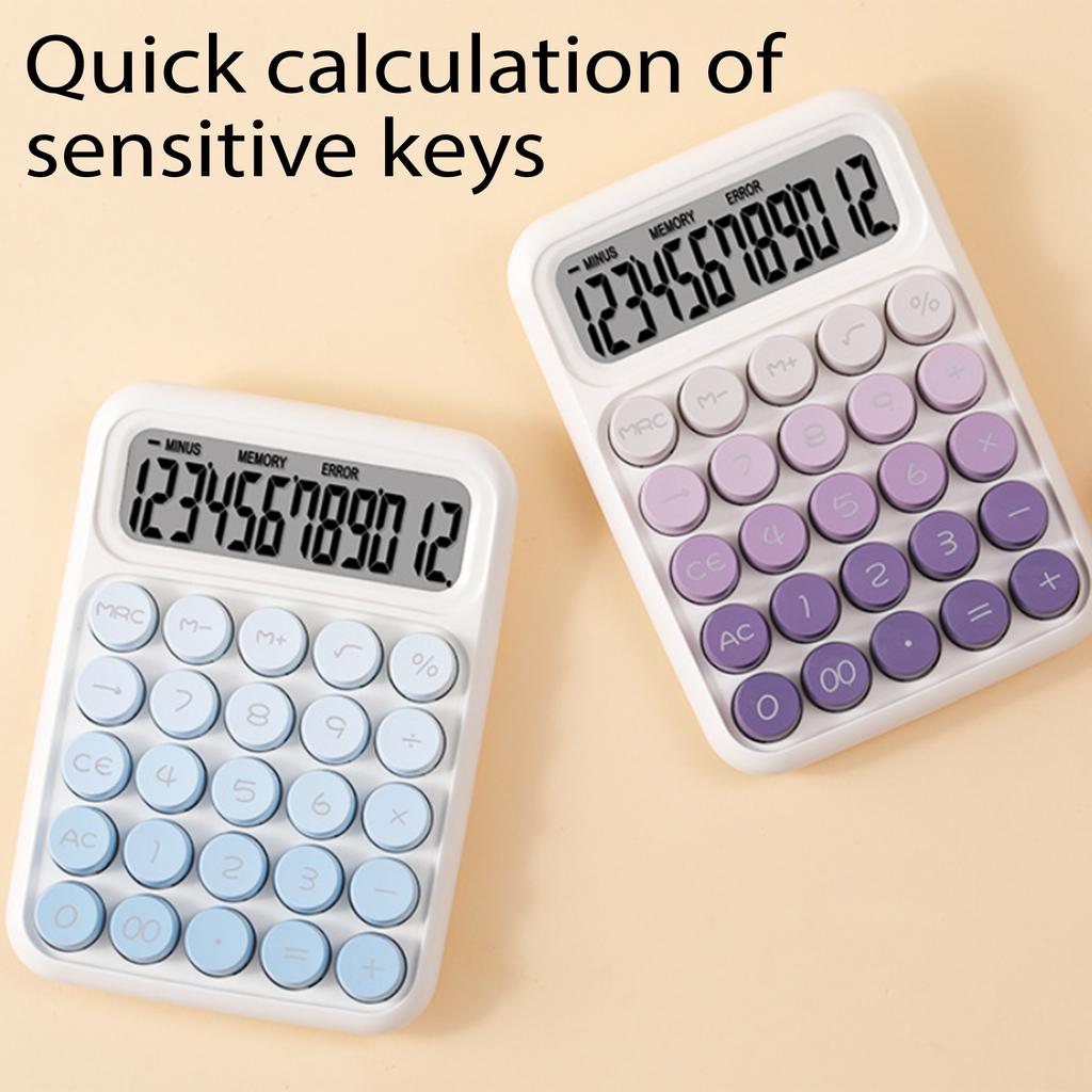 Big Button Calculator 12-bit Big Screen Calculator with High Value and Cute Little Fresh Calculator