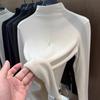 Women's Slim Fit Half-High Collar Thickened Long-Sleeve T-Shirt for Autumn/Winter 2025