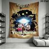 Custom Gravity Falls Wall Hanging Printed Fabric Blanket Decorative Tapestries for Bedroom Living Room Home Decor