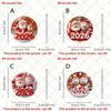 2D Flat Cute Red White Snowman Friends 2026 New Year Gift Pendant Christmas Ornament Cartoon Design Snowflakes Home Decor