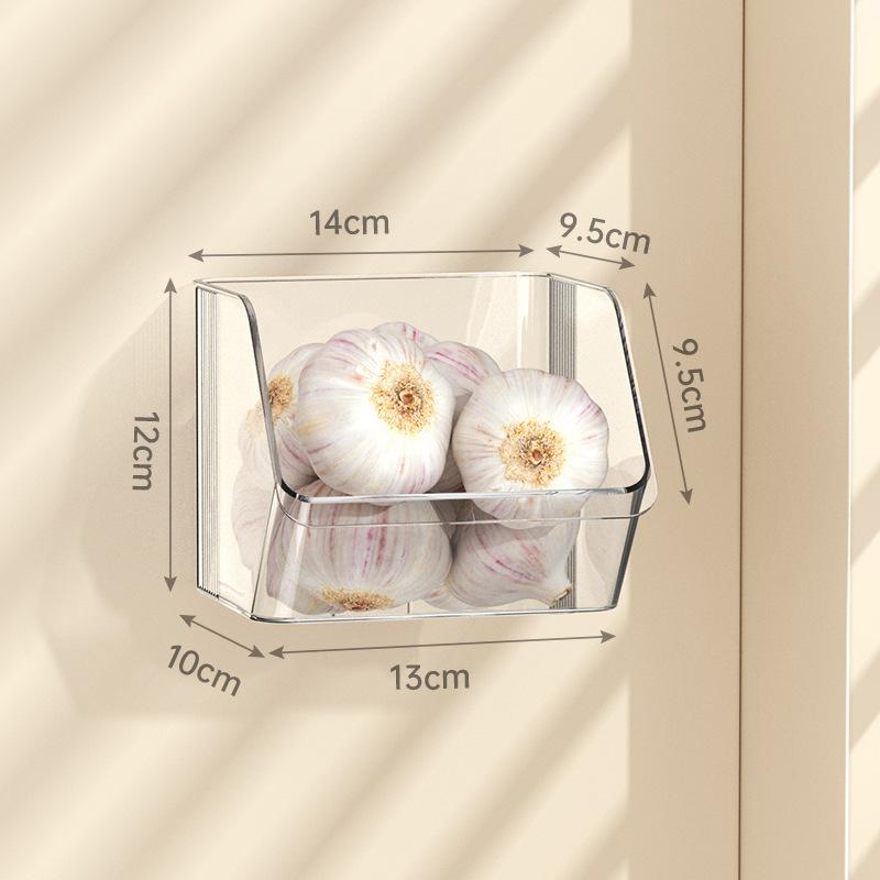 Wall-mounted Storage Box Kitchen Onion Ginger and Garlic Rack Ginger Garlic Wall-mounted Storage Basket Household Seasoning Storage Box