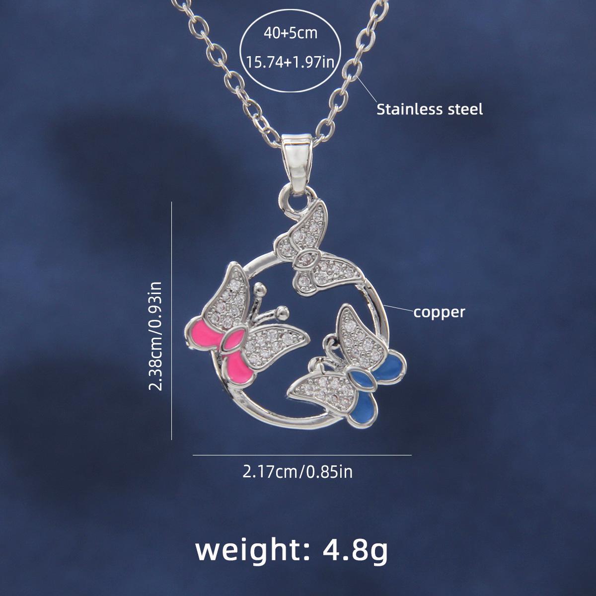 

Разноцветное колье из титановой стали с капающей маслом бабочкой, великолепное 18-каратное золото с медным покрытием, универсальная цепочка на ключицу с геометрическим рисунком