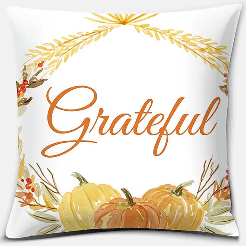 Pumpkin Halloween Thanksgiving Printing Series Pattern Pillowcase Square Pillowcase Home Office Decoration Pillowcase