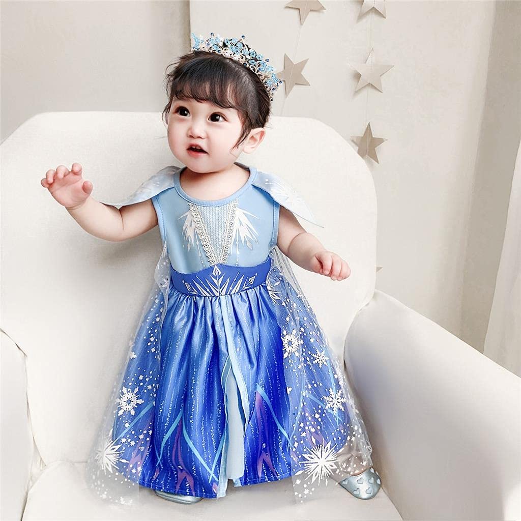 Dressy Daisy Baby Girls Elsa Cosplay Birthday Party Sizes Months Dress, Outfit, Accessories, 12-18