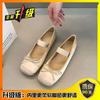 Evening shoes gentle wind flat satin ballet shoes 2025 new spring shallow mouth boat shoes Mary Jane women's shoes