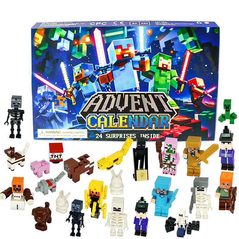 Christmas 24-day Countdown Blind Box Toy Various Styles Car for Children's Gift Digital Racing Car and Christmas Advent Calendar