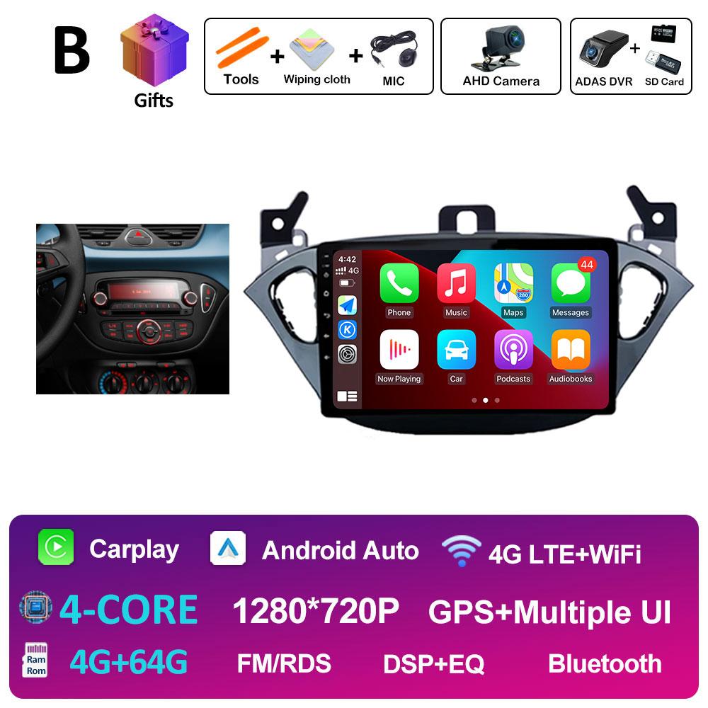 9 Inch Car Video For Opel Corsa E 2015 2016 2017 2018 2019 Radio Player Navigation GPS Wireless Carplay Cooling Fan Auto Tools