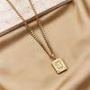 1pc Cuban Chain Necklace Suitable for Men & Women, Thick A-Tag Pendant Collarbone Chain with Lobster Clasp