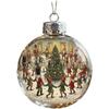 Urlaubs-Weihnachtsbaumkugeln Ornamente mit Vintage-Weihnachtsmann und Schneemann für traditionelle festliche Hängedekorationen