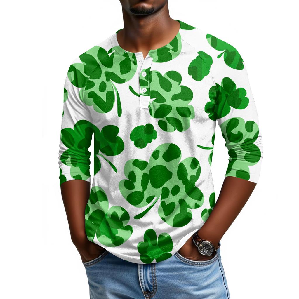 Men's Raglan Sleeve Three-quarter Sleeve Top