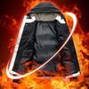 Herren Winter Wintersport Zwei Pole Baumwolle gepolsterte Jacke Koreanische Version Zauber mit dickem Hut Baumwolle gepolsterte Jacke