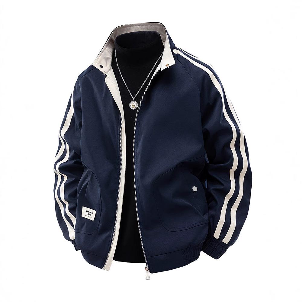 Spring New Stand-up Collar Jacket Men's Jacket Men's Clothing Plus A Large Size Casual Baseball Uniform Top