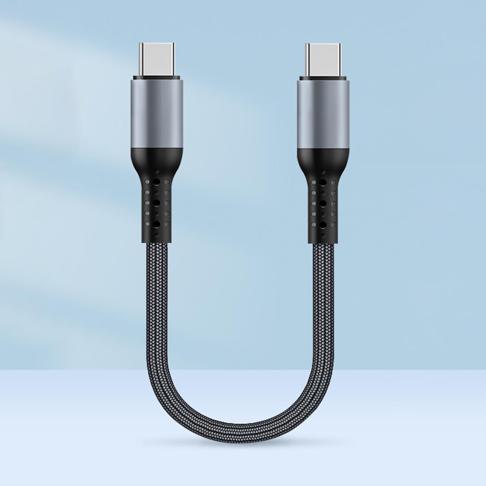 60 Вт USB C - USB C кабель для зарядки плоский нейлоновый шнур синхронизации данных — фото 7