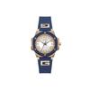 Guess Watches Women's 38mm Analog Stainless Steel Watch with Blue Silicone Strap, Officially Imported