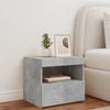 Nightstand with LED Lights Concrete Grey 50 X 40 X 45 Cm