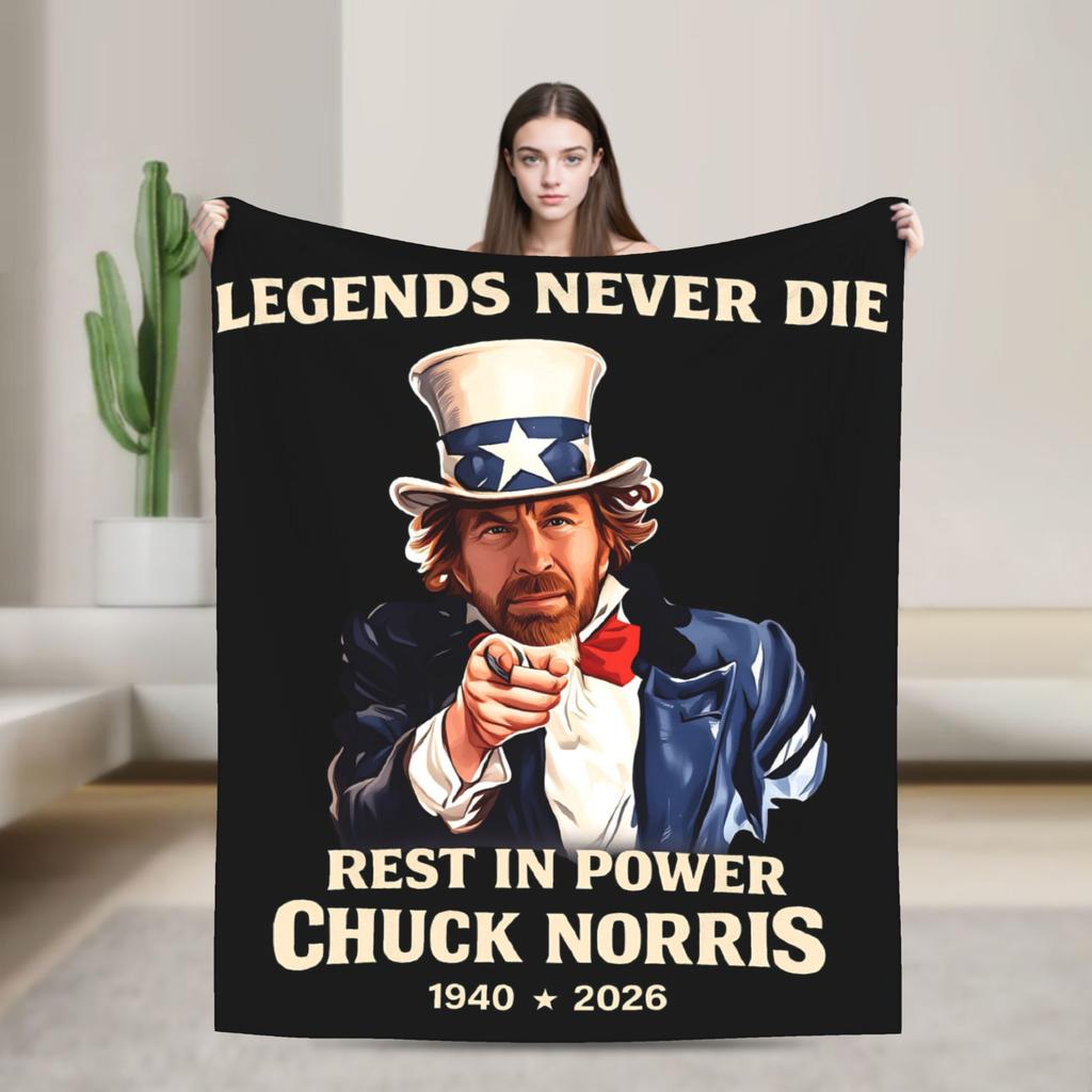 Norris Actor Vintage Poster Throw Blanket Soft Comfy Funny Blanket  For Sofa Home Travel Flannel Bedspread Bed Cover